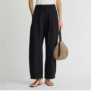 Apiece Apart Black Bari Crop Wide Leg Pants